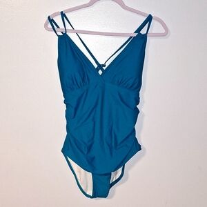 New Cutout V-neck Tummy control One piece swimsuit